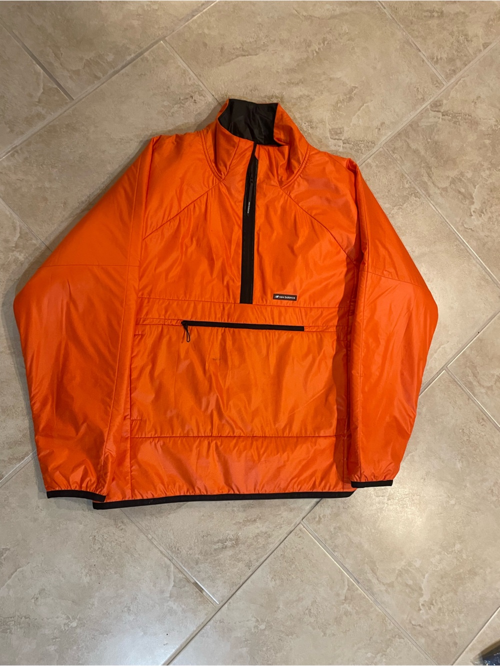New Balance Orange Windbreaker with Black Trim